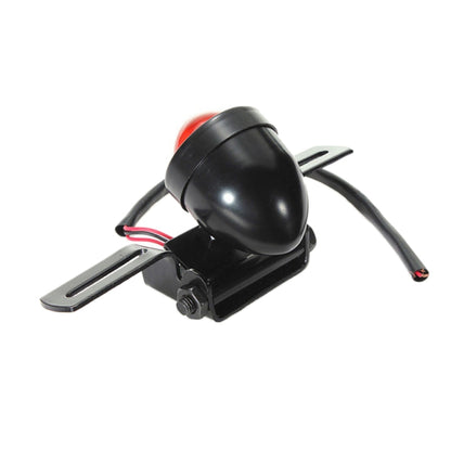 2 PCS KC-WD-FGZXD Motorcycle Retro Round Brake Light with License Plate Holder - Signal Lights by buy2fix | Online Shopping UK | buy2fix