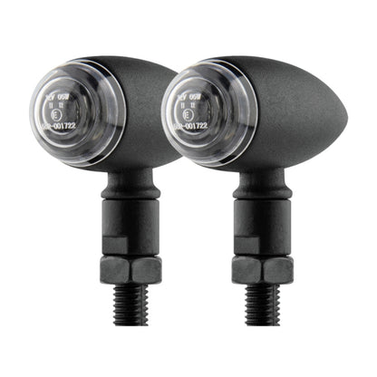 2 PCS KC805 Motorcycle Retro Metal Turn Signal Light (Transparent) - Turn Signal by buy2fix | Online Shopping UK | buy2fix