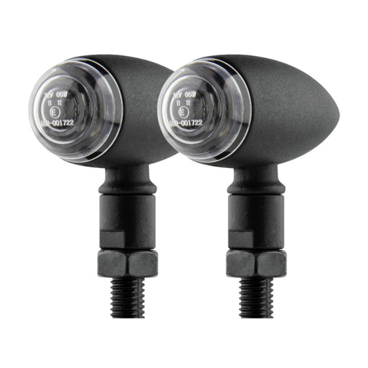 2 PCS KC805 Motorcycle Retro Metal Turn Signal Light (Transparent) - Turn Signal by buy2fix | Online Shopping UK | buy2fix