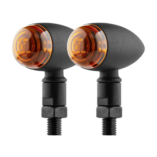 2 PCS KC805 Motorcycle Retro Metal Turn Signal Light (Yellow) - Turn Signal by buy2fix | Online Shopping UK | buy2fix