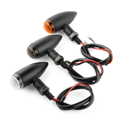 2 PCS KC805 Motorcycle Retro Metal Turn Signal Light (Transparent) - Turn Signal by buy2fix | Online Shopping UK | buy2fix