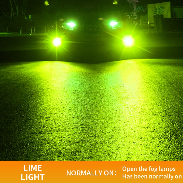 1 Pair 9006 27W / DC12V Car Aluminum Alloy Flashing LED Headlight (Lime Green) - LED Headlamps by buy2fix | Online Shopping UK | buy2fix