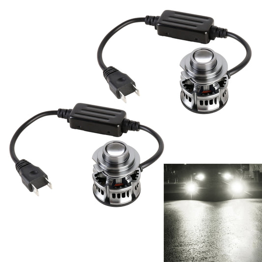 1 Pair H7 27W / DC12V Car Aluminum Alloy Flashing LED Headlight (White Light) - LED Headlamps by buy2fix | Online Shopping UK | buy2fix