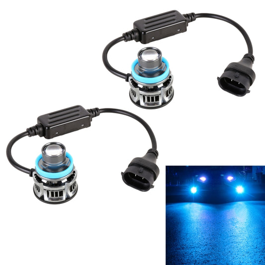 1 Pair H11 27W / DC12V Car Aluminum Alloy Flashing LED Headlight (Blue Light) - LED Headlamps by buy2fix | Online Shopping UK | buy2fix