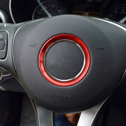 Car Steering Wheel Decorative Ring Cover for Mercedes-Benz,Inner Diameter: 5.8cm (Red) - Decoration Rings by buy2fix | Online Shopping UK | buy2fix