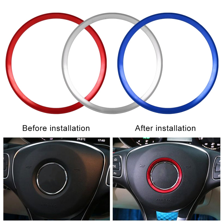 Car Steering Wheel Decorative Ring Cover for Mercedes-Benz,Inner Diameter: 5.8cm (Blue) - Decoration Rings by buy2fix | Online Shopping UK | buy2fix