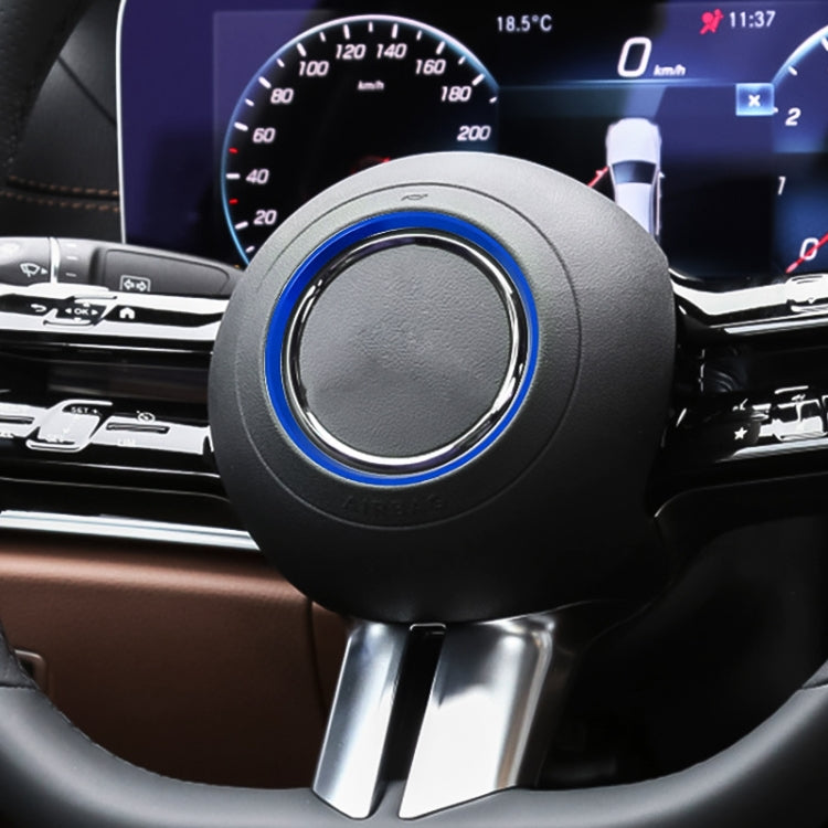 Car Steering Wheel Decorative Ring Cover for Mercedes-Benz,Inner Diameter: 7.2cm (Blue) - Decoration Rings by buy2fix | Online Shopping UK | buy2fix