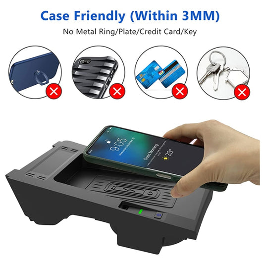 Car Qi Standard Wireless Charger 15W Quick Charging for Audi A4 A5 S4 S5 2017-2021, Left Driving - Wireless Charging Pads by buy2fix | Online Shopping UK | buy2fix