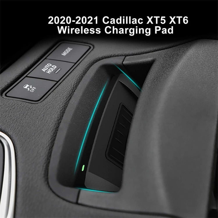 Car Qi Standard Wireless Charger 10W Quick Charging for Cadillac XT5 XT6 2019-2022, Left and Right Driving - Wireless Charging Pads by buy2fix | Online Shopping UK | buy2fix