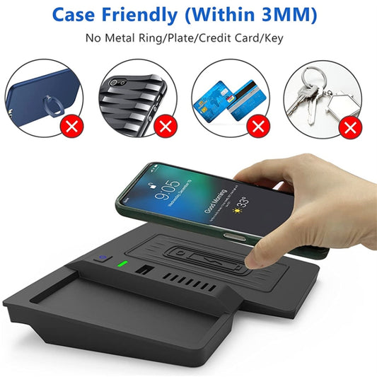Car Qi Standard Wireless Charger 15W Quick Charging for Subaru XV 2018-2021, Left Driving - Wireless Charging Pads by buy2fix | Online Shopping UK | buy2fix