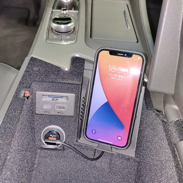 Car Qi Standard Wireless Charger 15W Quick Charging for Cadillac CT5 2020-2022, Left Driving - Wireless Charging Pads by buy2fix | Online Shopping UK | buy2fix