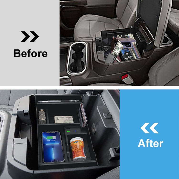 Car Qi Standard Wireless Charger 15W Quick Charging for Chevrolet Silverado 2019-2022, Left and Right Driving - Wireless Charging Pads by buy2fix | Online Shopping UK | buy2fix