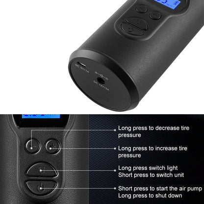 LCD Digital Display Rechargeable Portable Electric Air Pump With COB Light by buy2fix