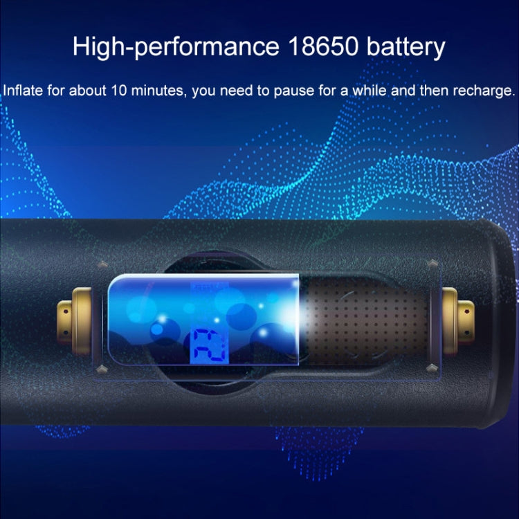 LCD Digital Display Rechargeable Portable Electric Air Pump With COB Light by buy2fix