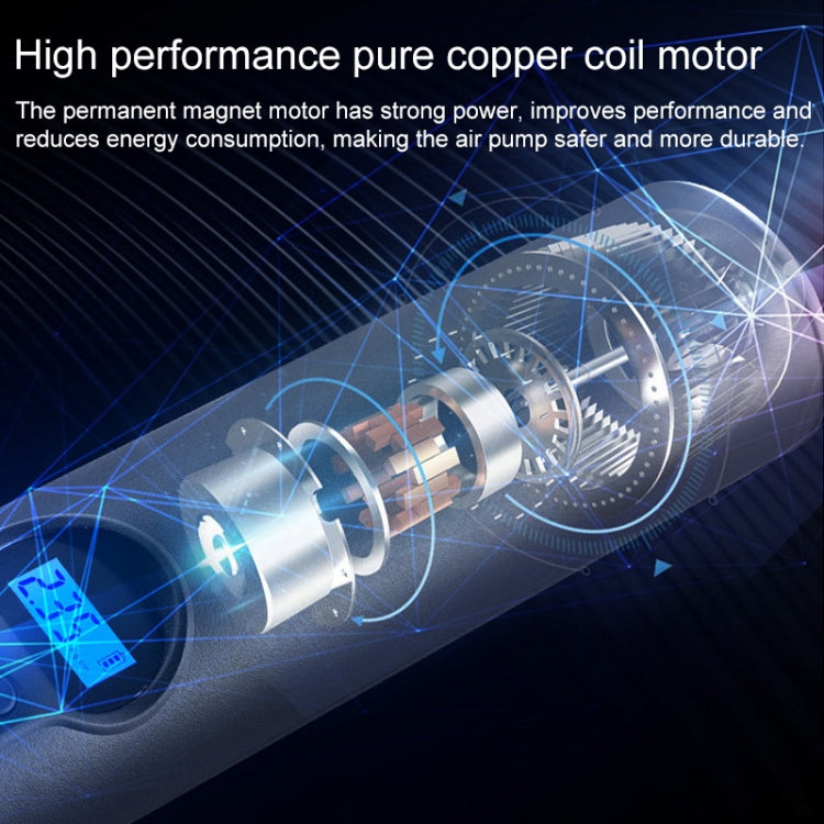 LCD Digital Display Rechargeable Portable Electric Air Pump With COB Light by buy2fix