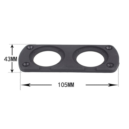 5 PCS 2-Hole Car Modified USB Charging Voltmeter Cigarette Lighter Panel - Car Interior Mouldings by buy2fix | Online Shopping UK | buy2fix