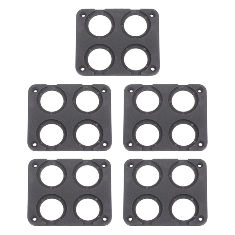 5 PCS 4-Hole Car Modified USB Charging Voltmeter Cigarette Lighter Panel - Car Interior Mouldings by buy2fix | Online Shopping UK | buy2fix
