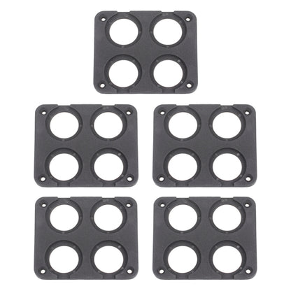 5 PCS 4-Hole Car Modified USB Charging Voltmeter Cigarette Lighter Panel - Car Interior Mouldings by buy2fix | Online Shopping UK | buy2fix