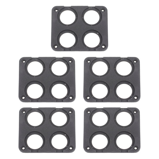 5 PCS 4-Hole Car Modified USB Charging Voltmeter Cigarette Lighter Panel - Car Interior Mouldings by buy2fix | Online Shopping UK | buy2fix