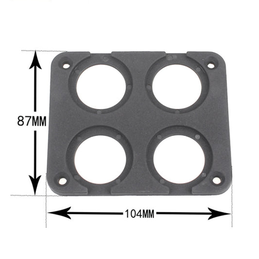 5 PCS 4-Hole Car Modified USB Charging Voltmeter Cigarette Lighter Panel - Car Interior Mouldings by buy2fix | Online Shopping UK | buy2fix