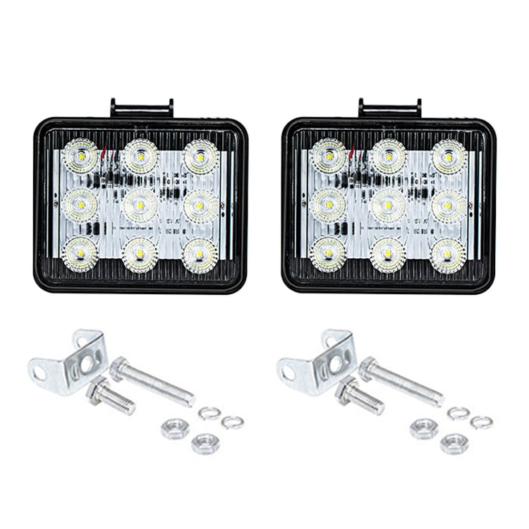 2 PCS ZS-7013 3 inch 9LEDs Strobe Waterproof Car / Truck Warning Light (White Light) - Warning Lights by buy2fix | Online Shopping UK | buy2fix