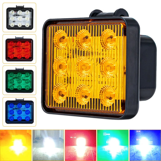 2 PCS ZS-7013 3 inch 9LEDs Strobe Waterproof Car / Truck Warning Light (Green Light) - Warning Lights by buy2fix | Online Shopping UK | buy2fix