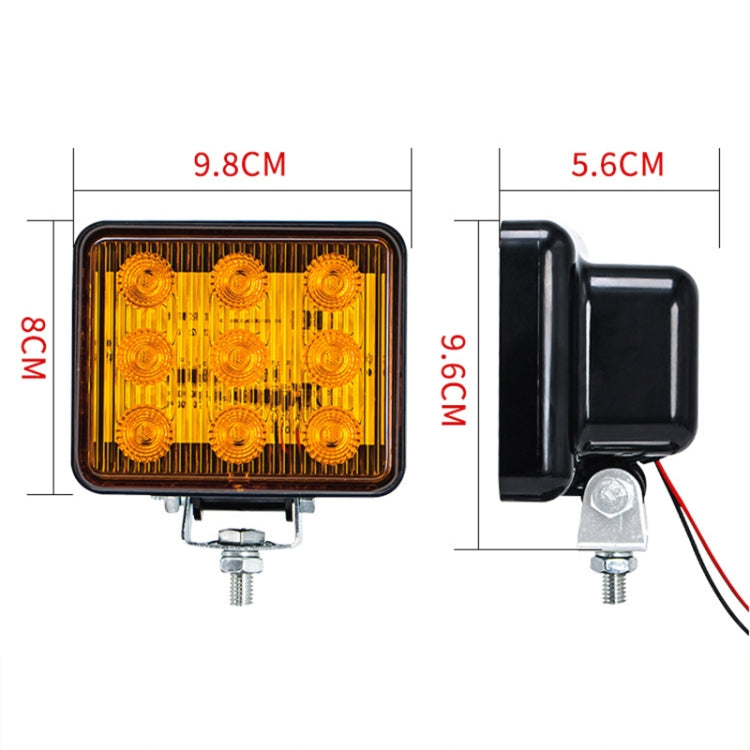2 PCS ZS-7013 3 inch 9LEDs Strobe Waterproof Car / Truck Warning Light (Blue Light) - In Car by buy2fix | Online Shopping UK | buy2fix