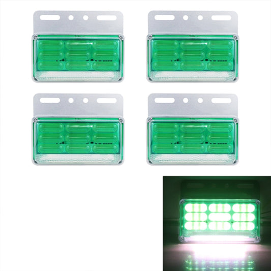 4 PCS ZS-9001 DC24V 9D Waterproof Car / Truck Side Marker Indicator Lights Bulb Lamp (Green Light) - Clearance Lights by buy2fix | Online Shopping UK | buy2fix