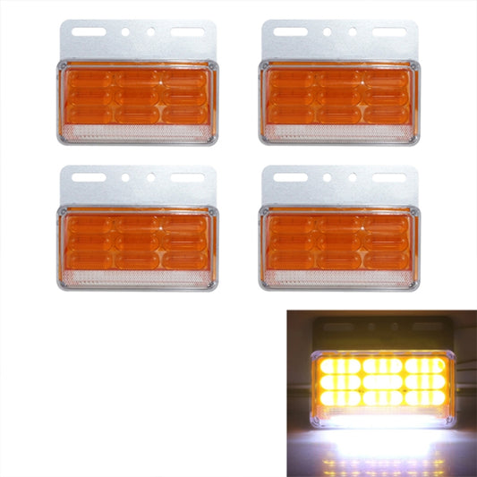 4 PCS ZS-9001 DC24V 9D Waterproof Car / Truck Side Marker Indicator Lights Bulb Lamp (Yellow Light) - Clearance Lights by buy2fix | Online Shopping UK | buy2fix