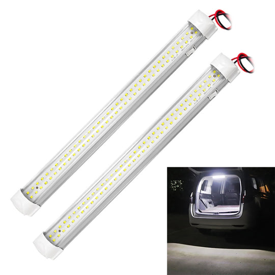 2 PCS ZS-3332 12-85V High Bright 72LEDs RV Dome Light Cabin Light Bar