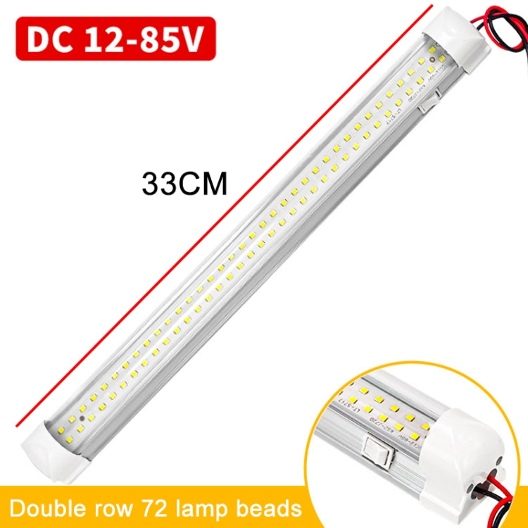 2 PCS ZS-3332 12-85V High Bright 72LEDs RV Dome Light Cabin Light Bar - Dome Lights by buy2fix | Online Shopping UK | buy2fix
