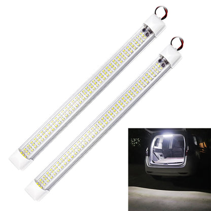 2 PCS ZS-3333 Top Switch Type 12-80V High Bright 108LEDs Car Dome Light Cabin Light Bar - Dome Lights by buy2fix | Online Shopping UK | buy2fix