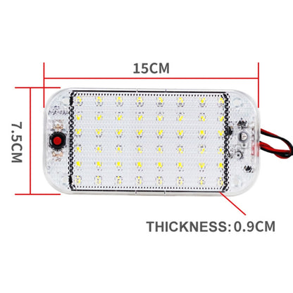 2 PCS ZS-3350 DC12-85V High Bright 48LEDs Lamp Beads Car Dome Light Cabin Light Bar - Dome Lights by buy2fix | Online Shopping UK | buy2fix
