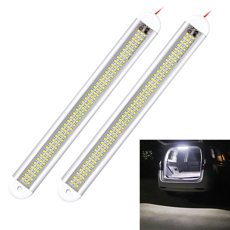 2 PCS ZS-3385 DC12-85V High Bright 120LEDs Lamp Beads Car Dome Light Cabin Light Bar - Dome Lights by buy2fix | Online Shopping UK | buy2fix