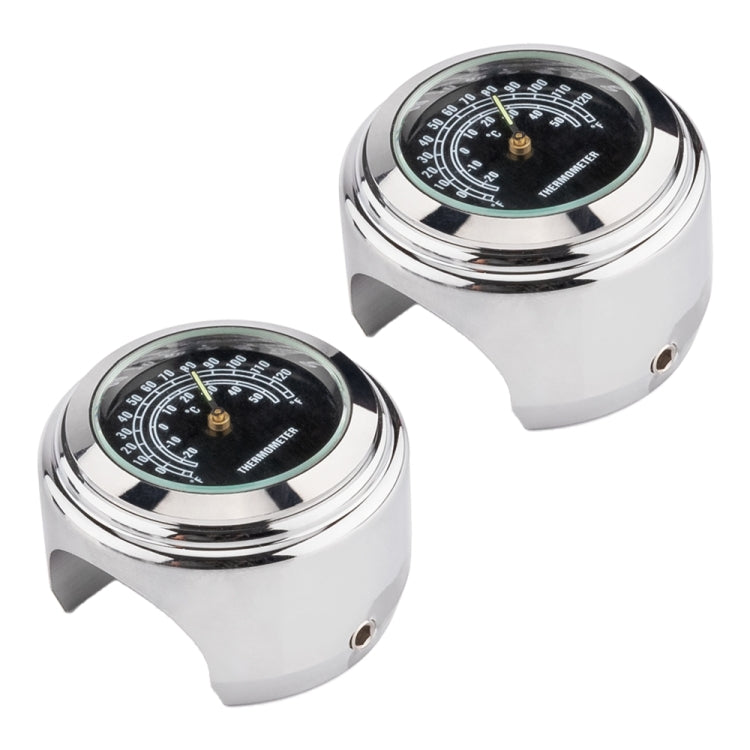 2 PCS Motorcycle 22-25mm Handlebar Thermometer (Black) - Others by buy2fix | Online Shopping UK | buy2fix