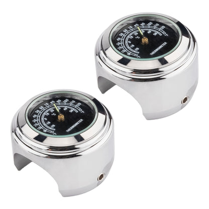 2 PCS Motorcycle 22-25mm Handlebar Thermometer (Black) - Others by buy2fix | Online Shopping UK | buy2fix