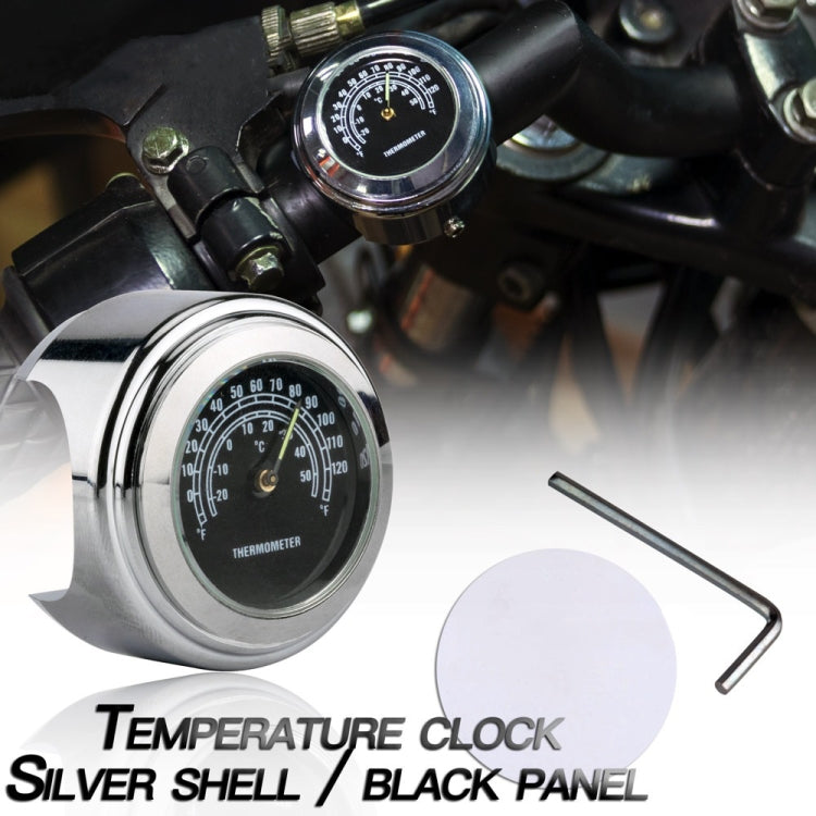 2 PCS Motorcycle 22-25mm Handlebar Thermometer (Black) - Others by buy2fix | Online Shopping UK | buy2fix