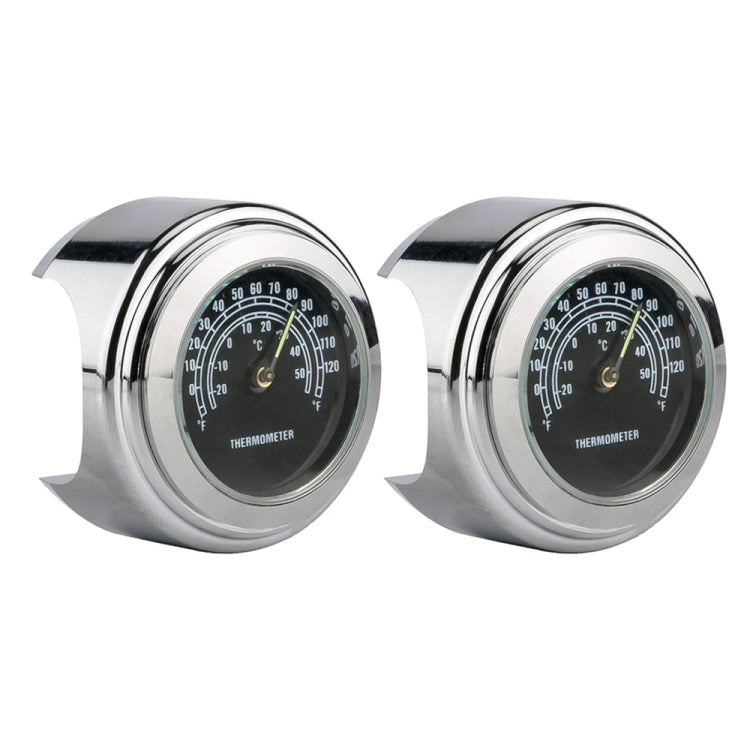 2 PCS Motorcycle 22-25mm Handlebar Thermometer (Black) - Others by buy2fix | Online Shopping UK | buy2fix