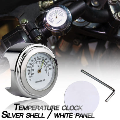 2 PCS Motorcycle 22-25mm Handlebar Thermometer (White) - Others by buy2fix | Online Shopping UK | buy2fix