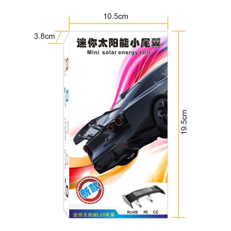 Car Mini Rear Wing with Light Solar Anti-collision Tail Light - Warning Lights by buy2fix | Online Shopping UK | buy2fix