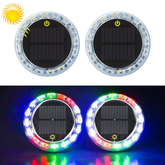 2 PCS Car Touch Light Solar LED Flashing Light - Warning Lights by buy2fix | Online Shopping UK | buy2fix