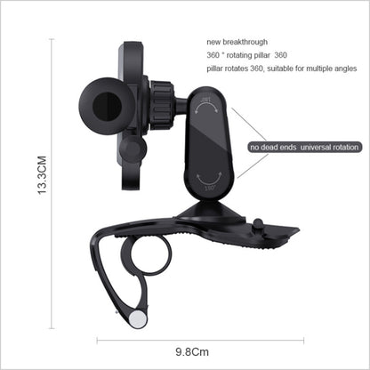 Car Multi-function Center Console Mobile Phone Holder with Number Plate - Universal Car Holders by buy2fix | Online Shopping UK | buy2fix