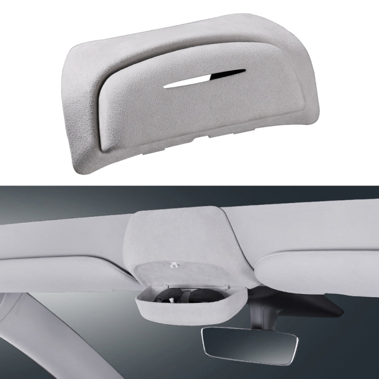Car Suede Wrap Version Sunglasses Storage Box for Tesla Model Y 2019-2023 - Sunglasses & Glasses Clips by buy2fix | Online Shopping UK | buy2fix