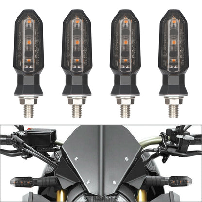 4 PCS MK-200 3LED Highlight Motorcycle Turn Signal Light (Black) - Signal Lights by buy2fix | Online Shopping UK | buy2fix