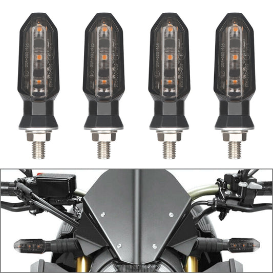 4 PCS MK-200 3LED Highlight Motorcycle Turn Signal Light (Black) - Signal Lights by buy2fix | Online Shopping UK | buy2fix