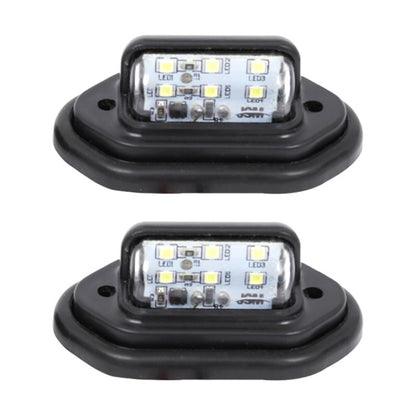 2 PCS MK-257 Car Van Bus Trailer LED Taillight Side Light 12-30V 6LEDs License Plate Light (Black) - Arrow Turn Lights by buy2fix | Online Shopping UK | buy2fix