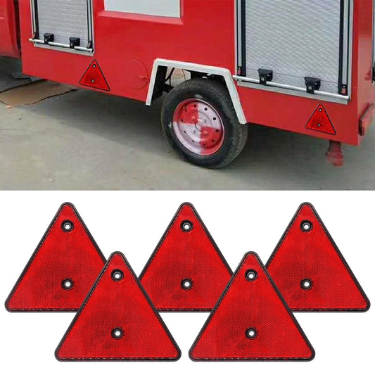 5 PCS MK-292 Trucks Trailers RV IP67 Waterproof Triangular Red Reflector - Reflective Material by buy2fix | Online Shopping UK | buy2fix