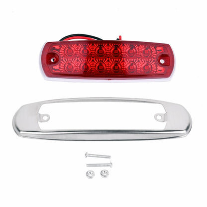 4 PCS MK-338 DC12-24V Truck 12LEDs Side Clearance Maker Light (Red Light) - Clearance Lights by buy2fix | Online Shopping UK | buy2fix