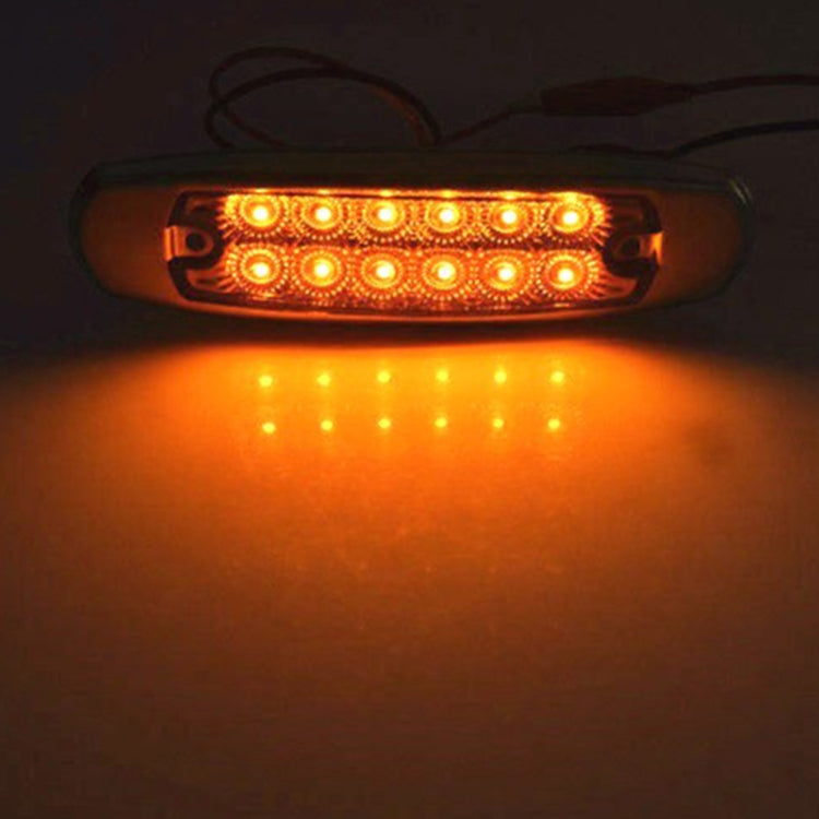 4 PCS MK-338 DC12-24V Truck 12LEDs Side Clearance Maker Light (Yellow Light) - Clearance Lights by buy2fix | Online Shopping UK | buy2fix
