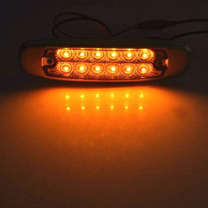 4 PCS MK-338 DC12-24V Truck 12LEDs Side Clearance Maker Light (Yellow Light) - Clearance Lights by buy2fix | Online Shopping UK | buy2fix
